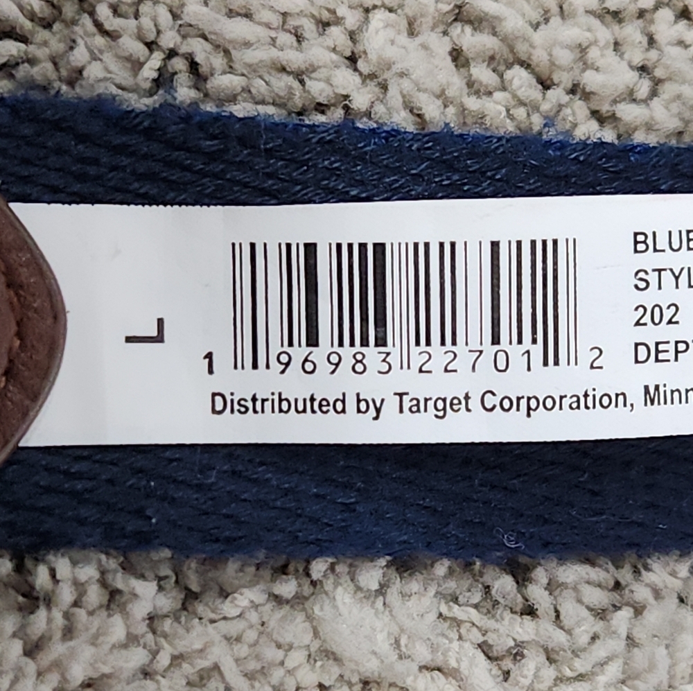 Kids' Reversible Striped Belt - art class Blue L - Picture 6 of 8